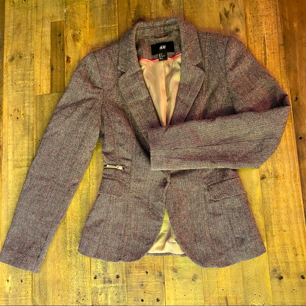 H&M houndstooth blazer